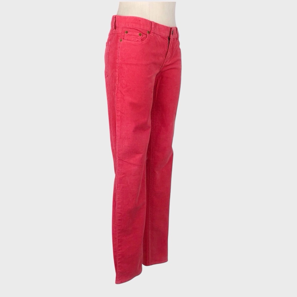 NWT J Crew Petites City Fit Corduroy Straight Leg Pants in Coral - Picture 2 of 5